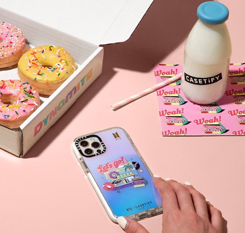 The newest BTS x Casetify collection features "Dynamite"-inspired phone accessories.
