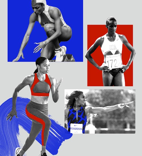 Collage of four black athletes