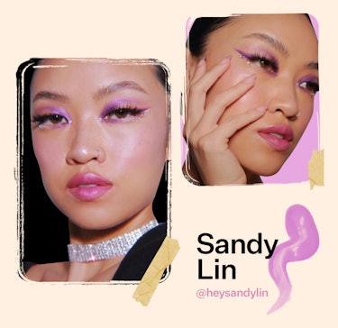 Beauty influencer Sandy Lin shares a favorite monolid makeup look.