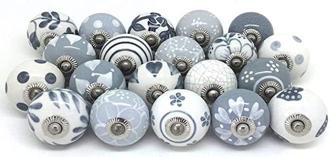 Artncraft Hand-Painted Ceramic Knobs (Set of 6)