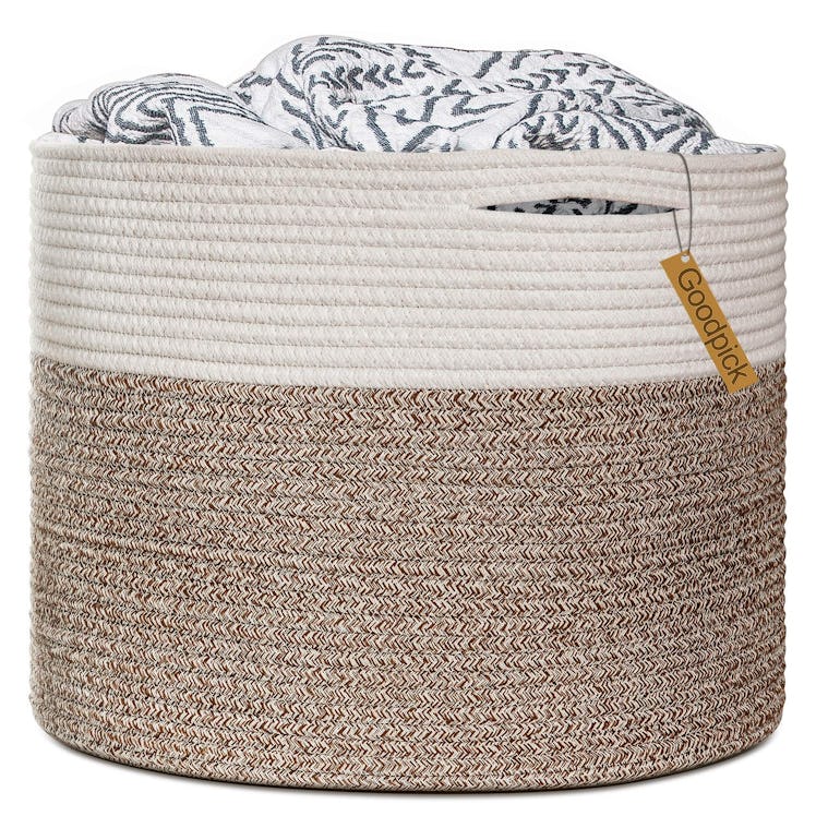 Goodpick Cotton Rope Laundry Basket