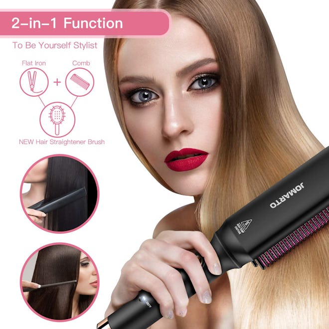 JOMARTO Ceramic Hair Straightener Brush