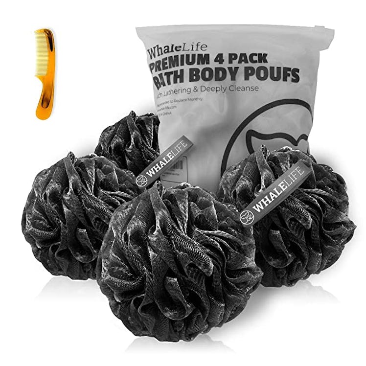 WhaleLife Shower Loofah (4-Pack)