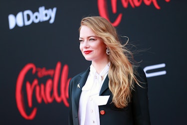 Emma Stone Walks Her First Red Carpet Since 2019 In a Louis Vuitton Suit