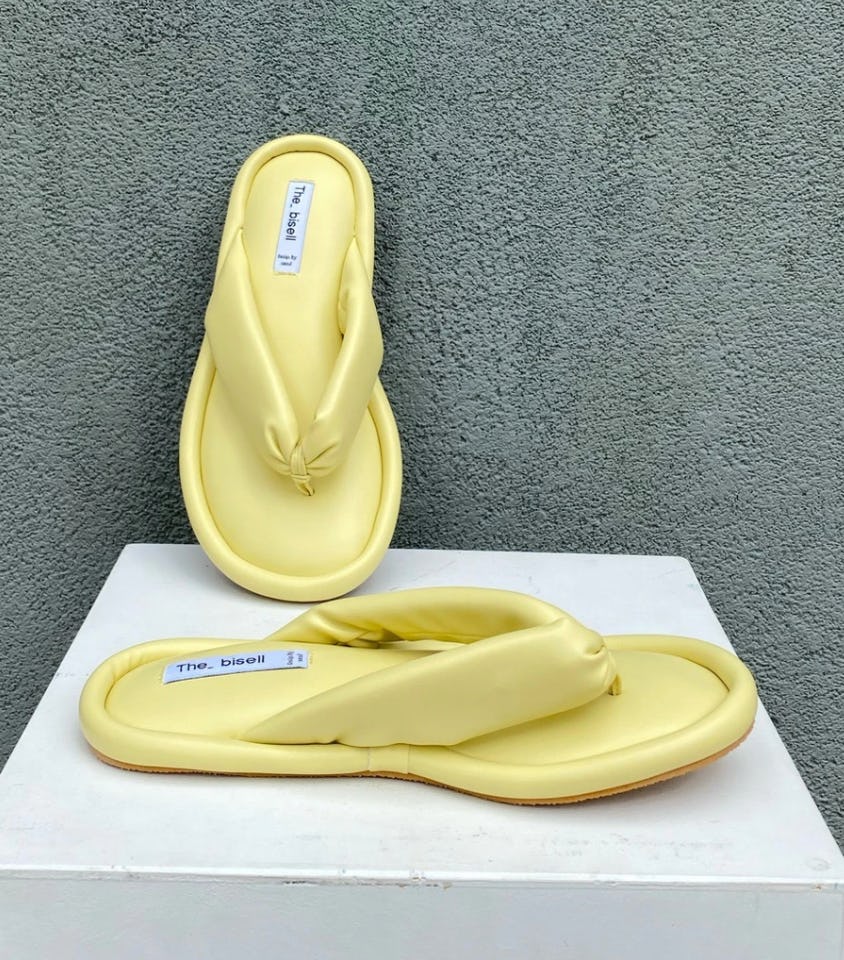 puffy flip flops