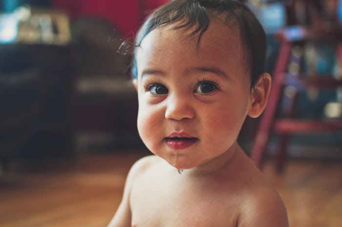 close up of baby boy
