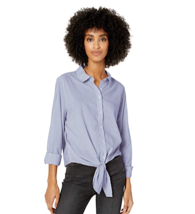 Goodthreads Poplin Tie-Front Shirt