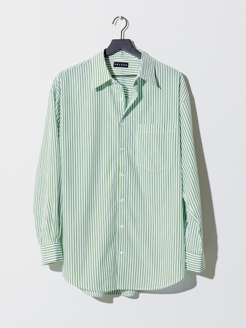 Resort Shirt in Green Stripe