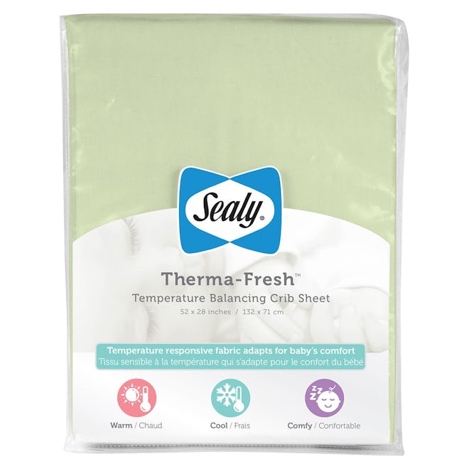 Sealy Therma-Fresh Cooling Moisture Wicking Fitted Crib Sheet