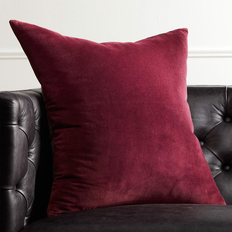 23" Leisure Plum Pillow with Feather-Down Insert