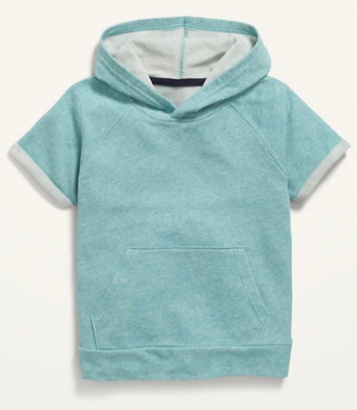 Short-Sleeve French Terry Pullover Hoodie