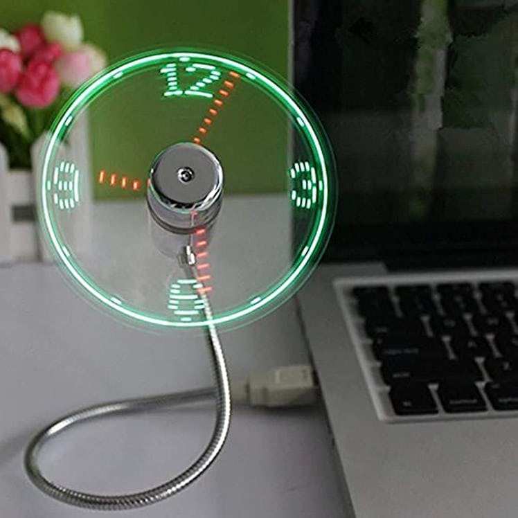 ONXE LED USB Clock Fan 