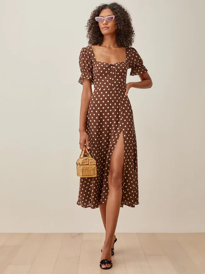 brown dress with sneakers Long Dress and Sneaker Outfit Ideas
