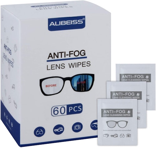 Alibeiss Anti-Fog Lens Wipes (60 Pack)