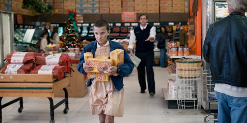 In the first season of "Stranger Things," Eleven steals Eggo Waffles from a grocery store. 