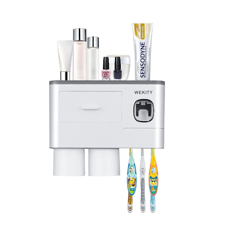 Wekity Multifunctional Wall-Mounted Toothbrush Holder