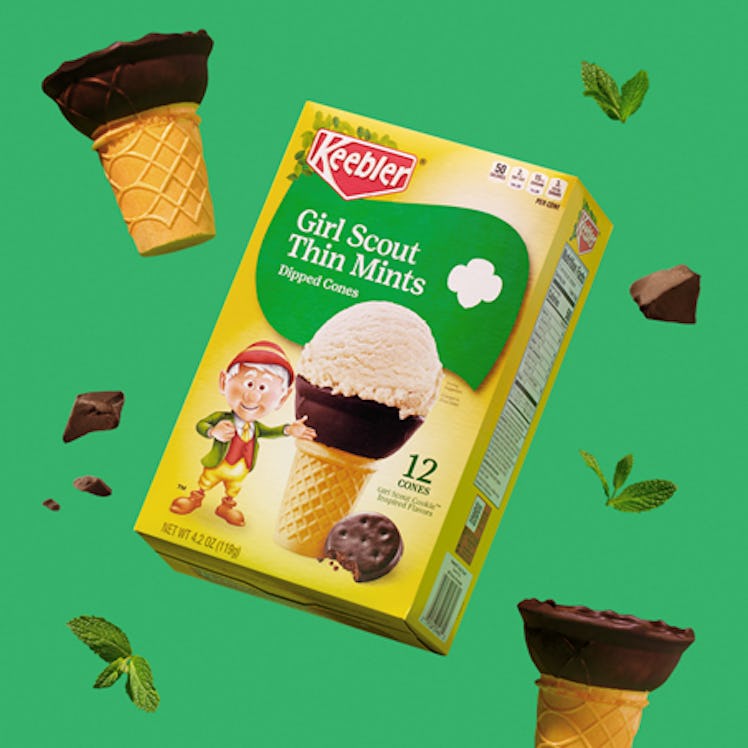 Keebler's Girl Scout Thin Mint Dipped Cones are the perfect treat for summer.