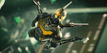 Yellowjacket flying through the suitcase in Ant-Man