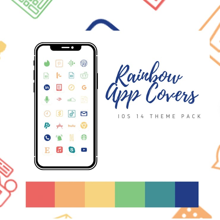 Rainbow Home Screen Icon Theme Pack