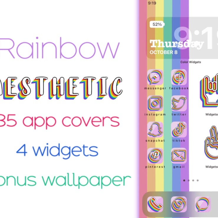 Rainbow Aesthetic Icons
