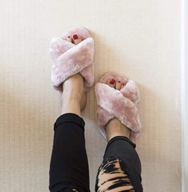 Crazy Lady Fur Slippers