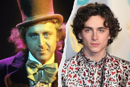 Willy Wonka and Timothee Chalamet, who will play Willy Wonka in the "Wonka" prequel.