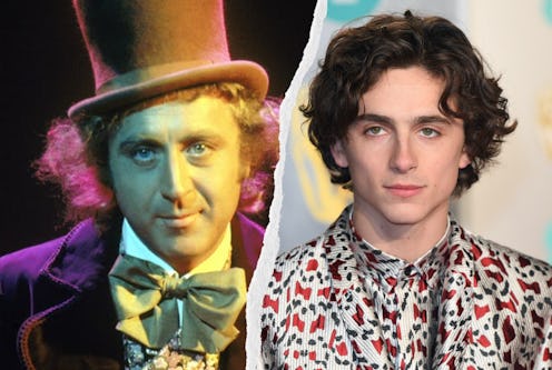 Willy Wonka and Timothee Chalamet, who will play Willy Wonka in the "Wonka" prequel.