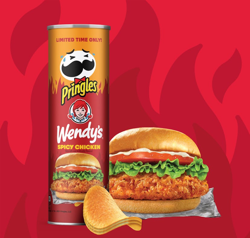 Pringles’ new Wendy's Spicy Chicken Sandwich flavor is so fire.