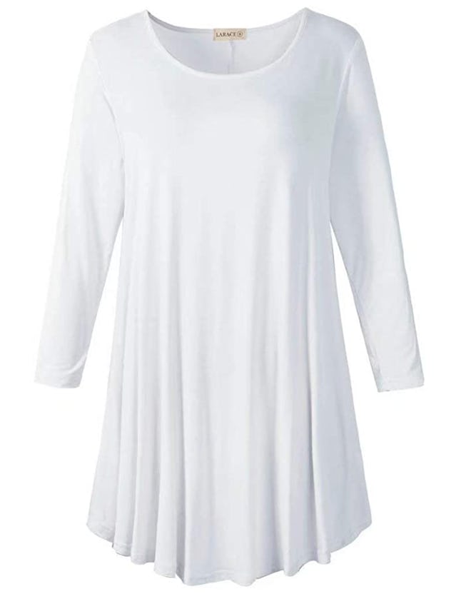 LARACE 3/4 Sleeve Fit Flare Tunic Top 