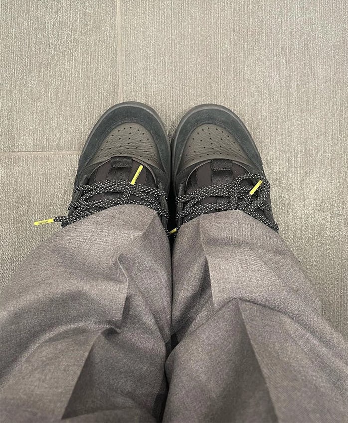 Janthony Oliveras wearing Bad Bunny x Adidas Forum Low "Core Black"