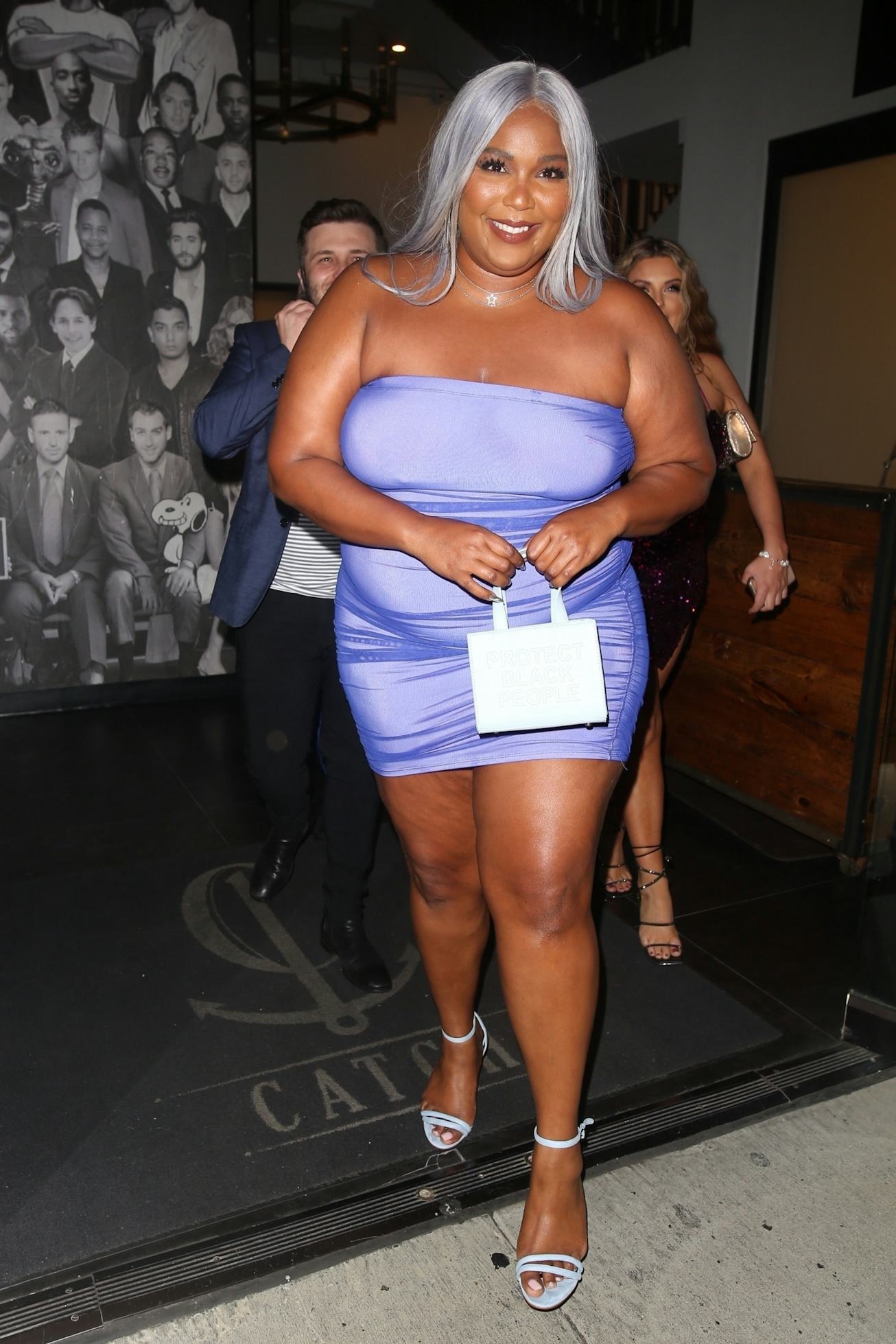 Lizzo leaving dinner at Catch LA in West Hollywood after celebrating her friends’ birthday.