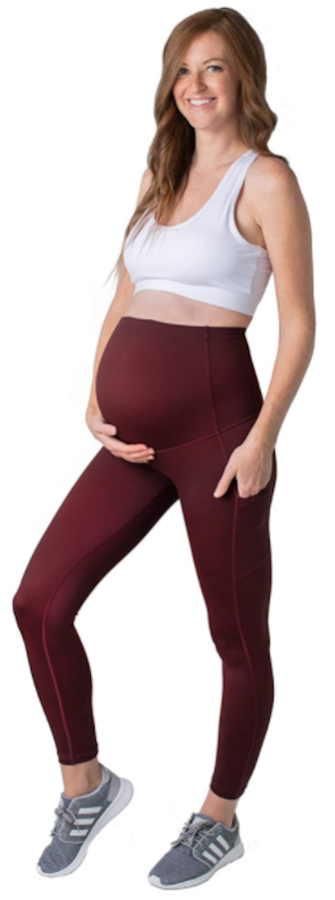 Enerful Womens Maternity Workout Leggings Over The Belly Pregnancy Active  Wear Athletic Yoga Pants