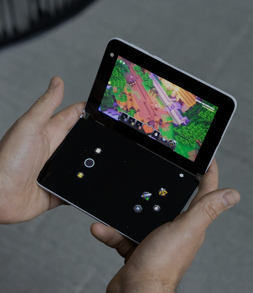 Xbox Game Pass on Surface Duo with touch controls. Microsoft. Android. Xbox. Gaming.