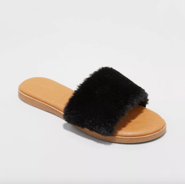 Kara Faux Fur Slide Sandals