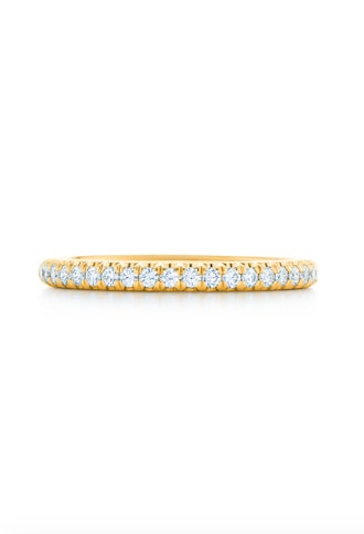 Half Eternity Ring In Yellow Gold With Diamonds