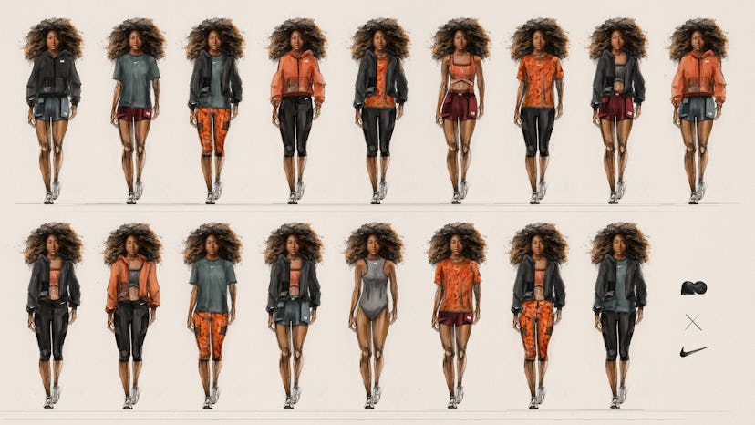 Renderings of Naomi Osaka’s NikeCourt collection.