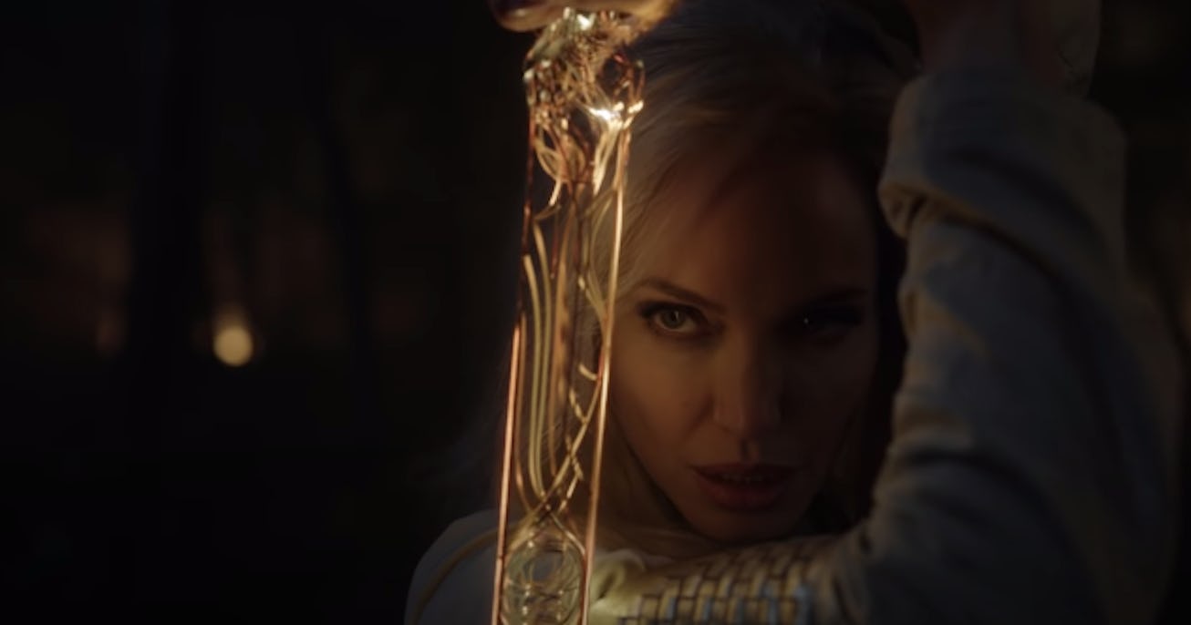 Angelina Jolie in Chloe Zhao's 'Eternals' first trailer.