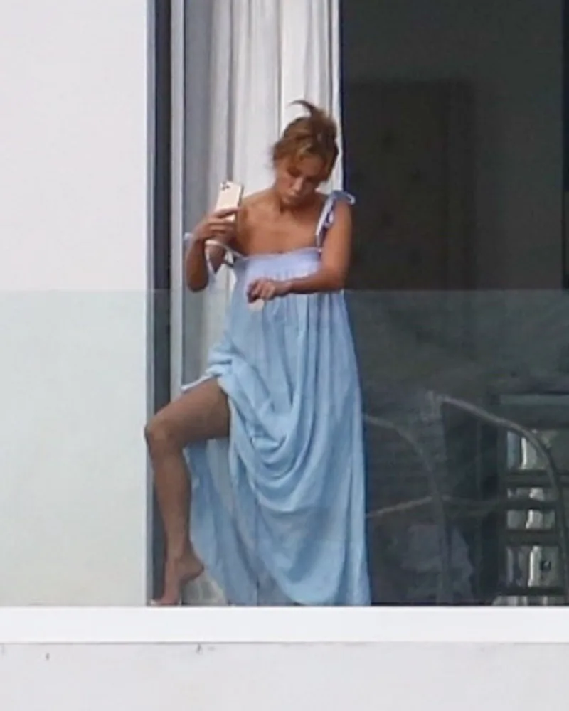 jlo baby blue dress Jennifer Lopez Returns to the Bronx in a Silky Royal Blue Outfit