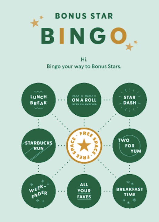 You can play Starbucks' Bonus Star Bingo on your regular coffee runs.
