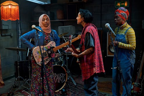 'We Are Lady Parts' cast, including Lucie Shorthouse (Momtaz); Sarah Kameela Impey (Saira); Faith Om...