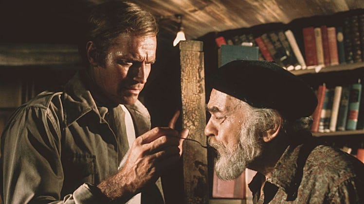Charlton Heston and Edward G. Robinson in Soylent Green