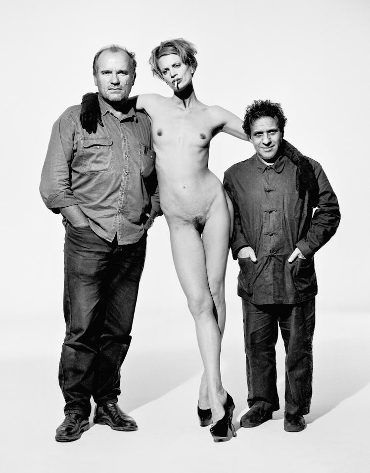 Peter Lindbergh, Kristen McMenamy, and Azzedine Alaïa