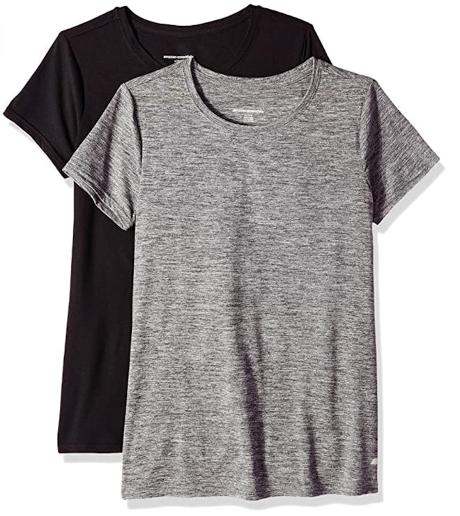 Amazon Essentials Tech Stretch Short-Sleeve Crewneck T-Shirts (2-Pack)
