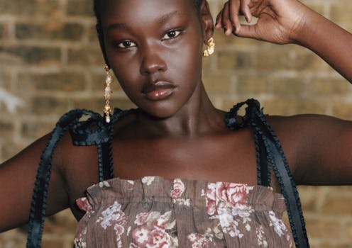 Model wears a garment from H&M x Brock Collection.