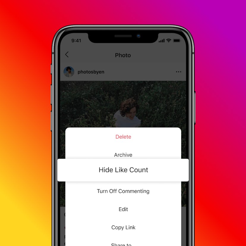 Hide likes on Instagram post new feature.
