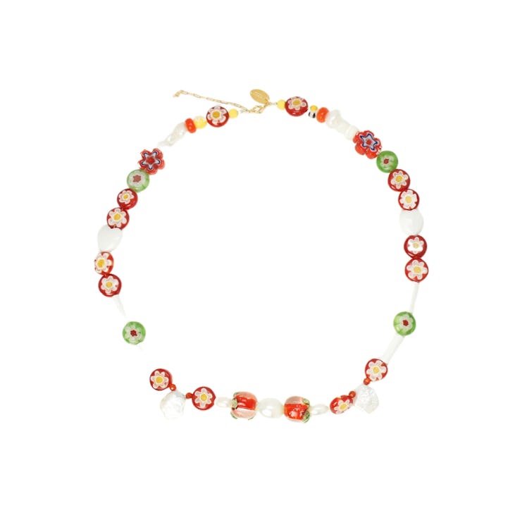 Tomato Salsa Freshwater Pearl Necklace