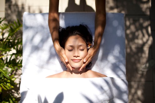 Woman getting a massage