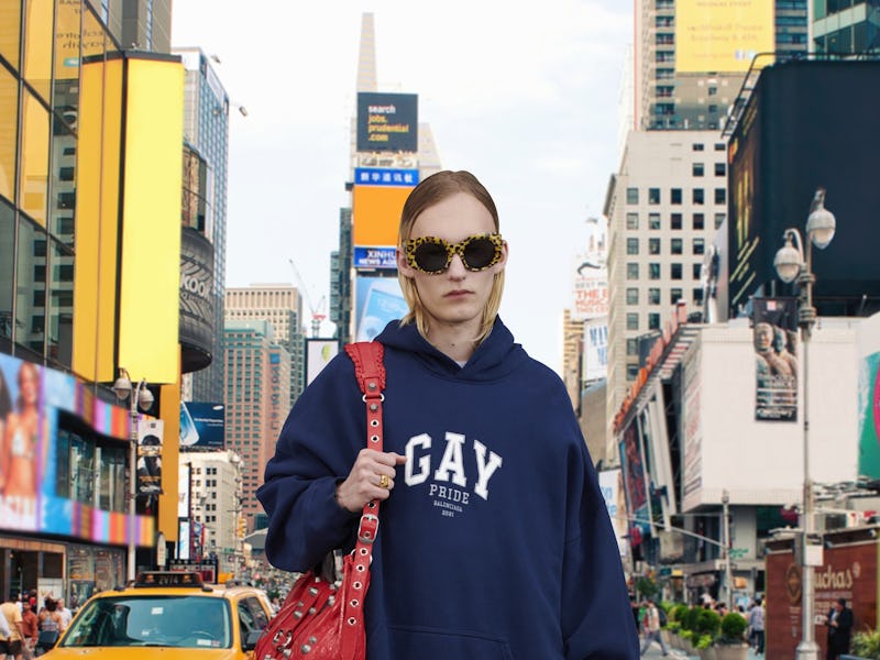 Balenciaga makes the classic Gap logo hoodie Gay for Pride