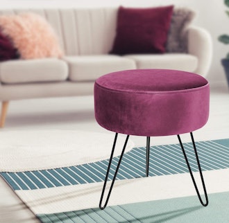 Sorbus Velvet Footrest Stool