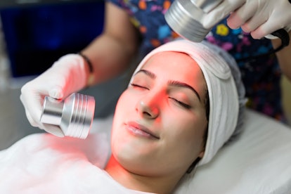 Woman getting laser treatment